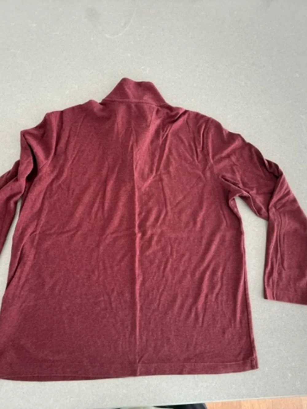 Men's XL Banana Republic Luxury Touch Half-Zip Maroon 1/4 Zip Shirt Barely worn